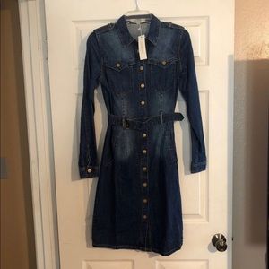 SOLD! Mebon Denim Buttoned Down Midi Dress/Jacket